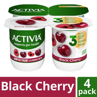 Activia Low Fat Probiotic Black Cherry Yogurt - 4-4 Oz - Image 1