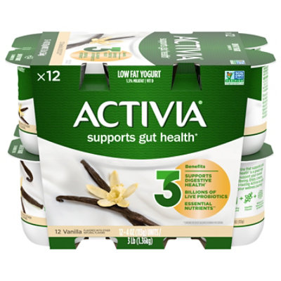 Activia Probiotic Yogurt Lowfat Vanilla - 12-4 Oz