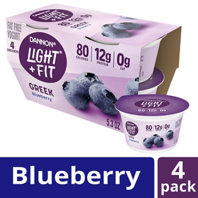 Light + Fit Greek Blueberry Nonfat Gluten Free Greek Yogurt - 4-5.3 Oz