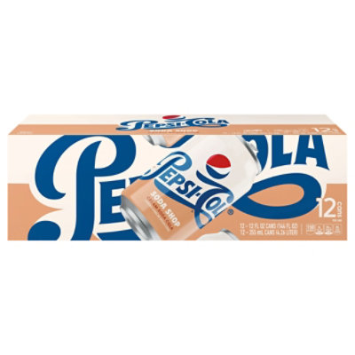 Pepsi Soda Shop Cream Soda Can - 12 Ct