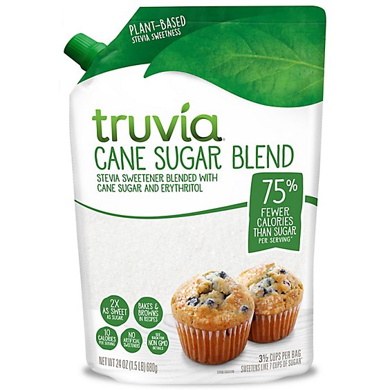 Truvia Blend Mix of Stevia Sweetener and Cane Sugar Bag - 24 Oz