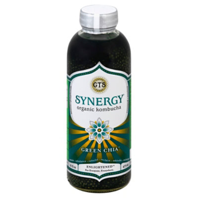 GTs Synergy Kombucha Green Chia - 16 Fl. Oz.