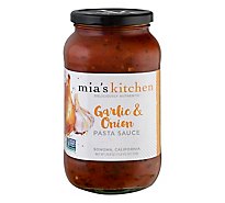 Mias Kitchen Pasta Sauce Garlic & Onion Jar - 25.5 Oz