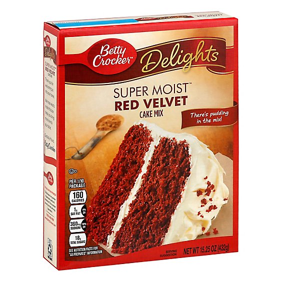 Betty Crocker Delights Cake Mix Super Moist Red Velvet - 15.25 Oz