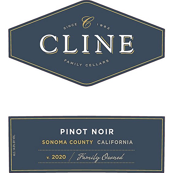 Cline Wine Pinot Noir Sonoma County - 750 Ml