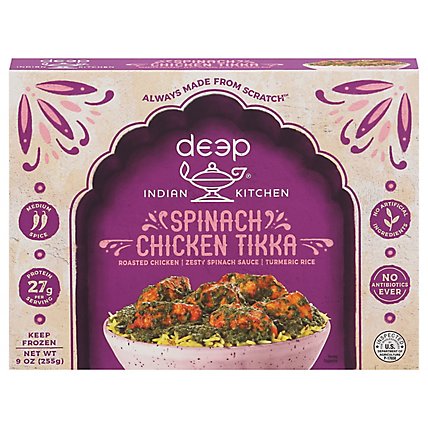 Deep Indian Kitchen Spinach Chicken Tikka with Turmeric Rice - 9 Oz - Image 3