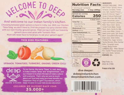 Deep Indian Kitchen Spinach Chicken Tikka with Turmeric Rice - 9 Oz - Image 6