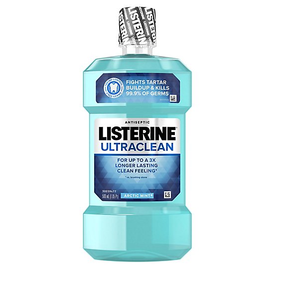 LISTERINE Ultraclean Mouthwash Antiseptic Arctic Mint - 500 Ml