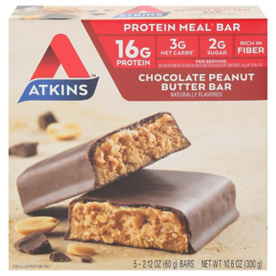 Atkins Bar Chocolate Peanut Butter - 5-1.69 Oz - Image 3