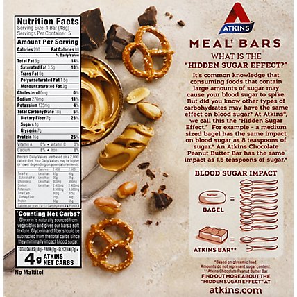 Atkins Bar Chocolate Peanut Butter - 5-1.69 Oz - Image 3