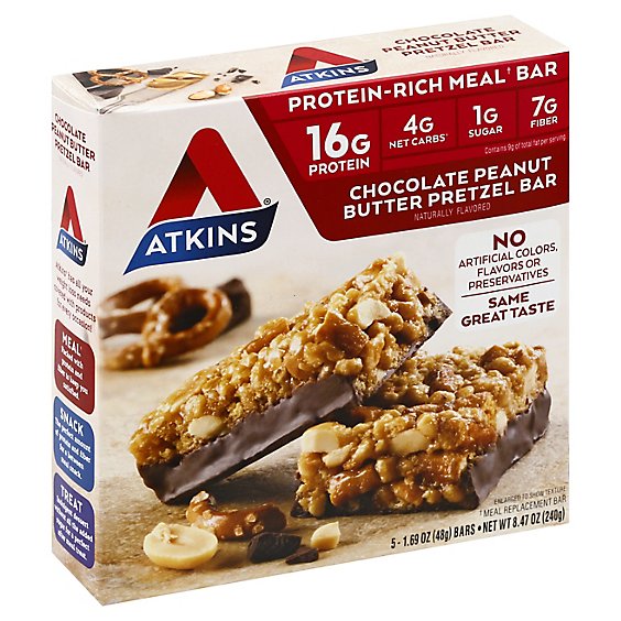 Atkins Bar Chocolate Peanut Butter - 5-1.69 Oz