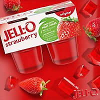 Jell-O Original Strawberry Ready to Eat Jello Cups Gelatin Snack Cups - 4 Count - Image 2