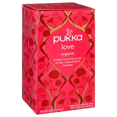 Pukka Herbal Tea Organic Love - 20 Count