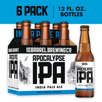 10 Barrel Brewing Co. Apocalypse IPA Craft Beer Bottles - 6-12 Fl. Oz.