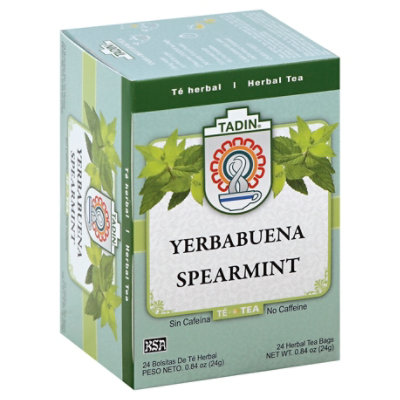 TADIN Herbal Tea No Caffeine Spearmint - 24 Count - Image 1