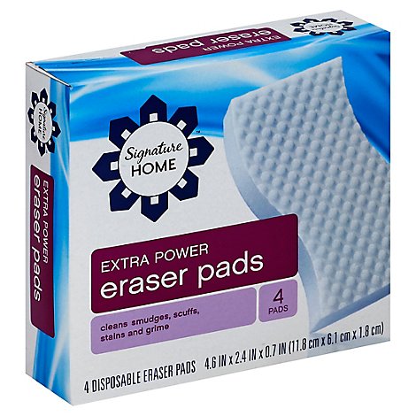 Signature SELECT Eraser Pads Extra Power Disposable - 4 Count
