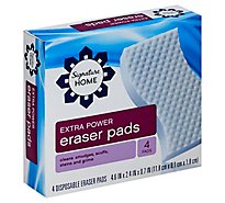 Signature SELECT Eraser Pads Extra Power Disposable - 4 Count