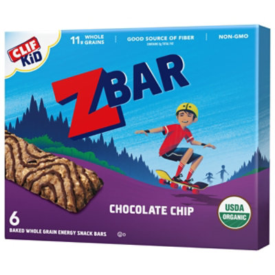 CLIF Kid Zbar Chocolate Chip Organic Snack Bars - 6 Count - Image 1