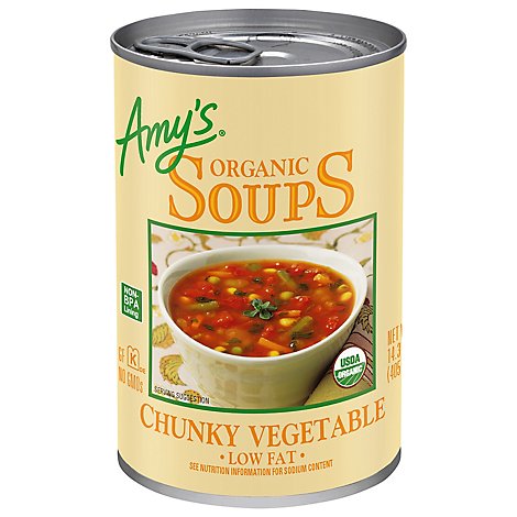 Amys Soups Organic Low Fat Chunky Vegetable - 14.3 Oz