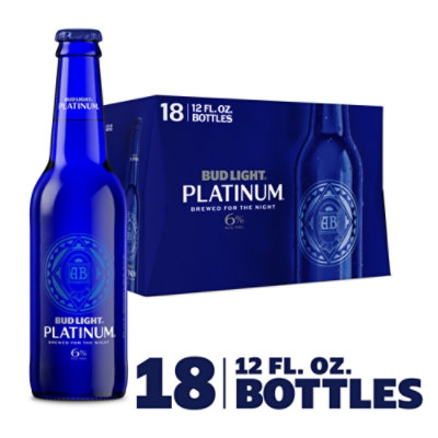 Bud Light Platinum American Lager in Bottles - 18 - 12 Fl. Oz. - Image 1