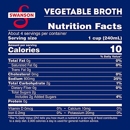 Swanson Broth Vegetable - 32 Oz - Image 3
