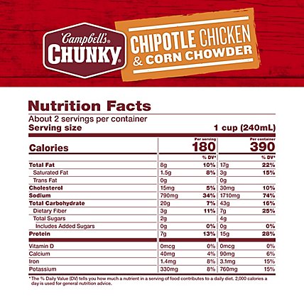 Campbells Chunky Soup Chipotle Chicken & Corn Chowder - 18.8 Oz - Image 5