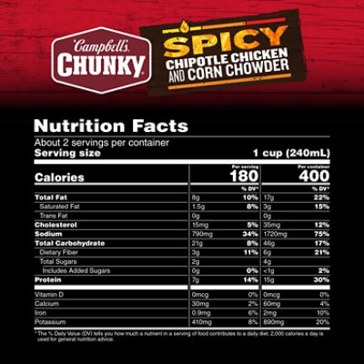 Campbell's Chunky Spicy Chipotle Chicken Corn Chowder Soup - 18.8 Oz - Image 4