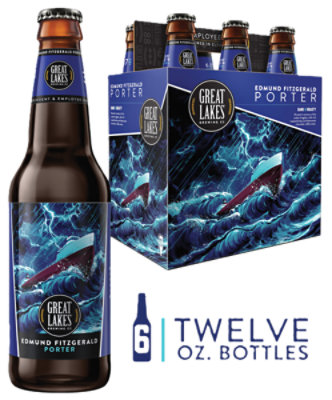 Great Lakes Brewing Co. Beer Year-Round Edmund Fitzgerald Porter Bottles - 6-12 Fl. Oz. - Image 1