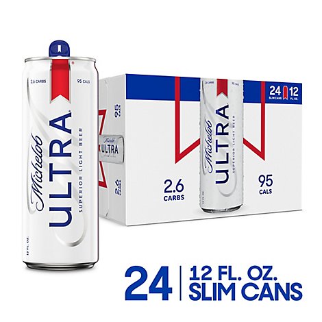 Michelob ULTRA Light Beer Pack in Cans - 24-12 Fl. Oz.