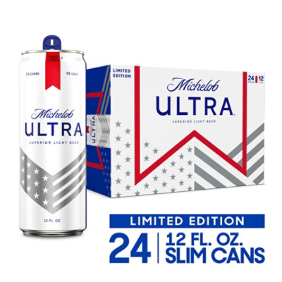 Michelob Ultra Beer Superior Light Slimcan - 24-12 Fl. Oz.