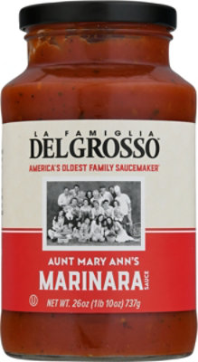 DelGrosso Pasta Sauce Ultra Premium Aunt Mary Anns Sunday Marinara Jar - 26 Oz - Image 2