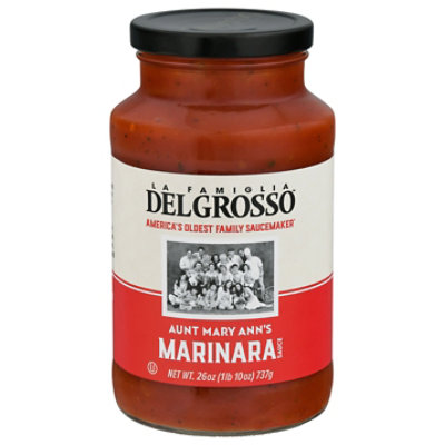 DelGrosso Pasta Sauce Ultra Premium Aunt Mary Anns Sunday Marinara Jar - 26 Oz