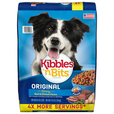 Kibbles N Bits Dog Food Original Savory Beef & Chicken Flavor For All Dogs Bag - 16 Lb