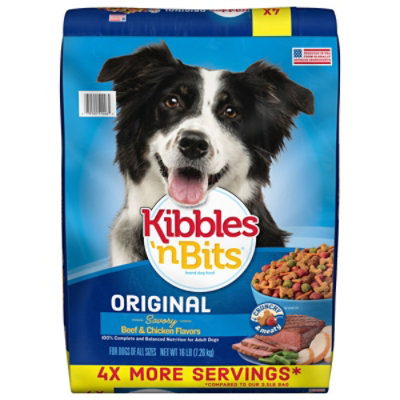 Kibbles N Bits Dog Food Original Savory Beef & Chicken Flavor For All Dogs Bag - 16 Lb - Image 1