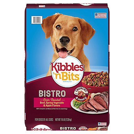 Kibbles N Bits Dog Food Chefs Choice Bistro Oven Roasted Beef Spring Veggies & Apple Bag - 16 Lb - Image 2