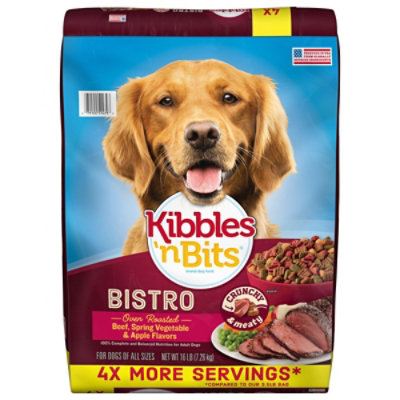 Kibbles N Bits Dog Food Chefs Choice Bistro Oven Roasted Beef Spring Veggies & Apple Bag - 16 Lb - Image 1