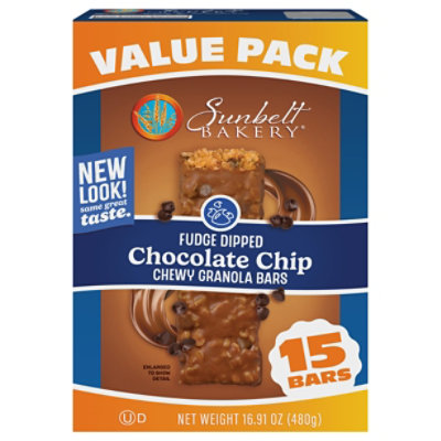 Sunbelt Bakery Value Pack Fudge Dipped Chocolate Chip Granola Bar - 15.85 Oz - Image 2