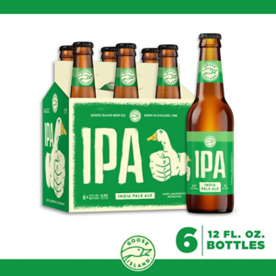 Goose Island Craft Beer India Pale Ale IPA Bottles - 6-12 Fl. Oz. - Image 1