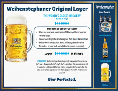 Weihenstephaner Lager Bottles - 6-12 Fl. Oz. - Image 2
