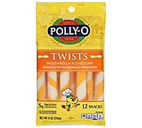 Polly-O Snacks Mozzarella & Cheddar Cheese Twists - 9 Oz