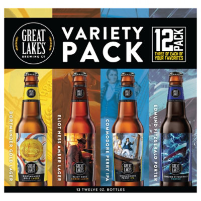 Great Lakes Brewing Co. Beer Sampler Variety Pack Bottles 1212 Fl