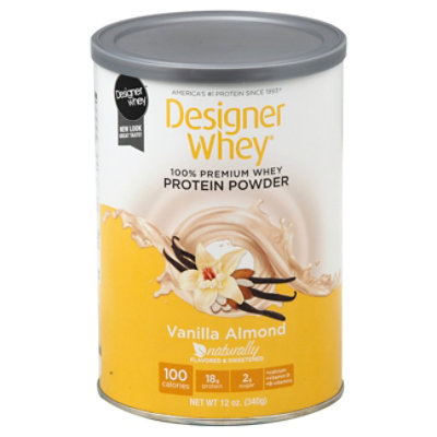 Designer Whey Protein Powder Naturally Vanilla Almond 12 Oz Safeway