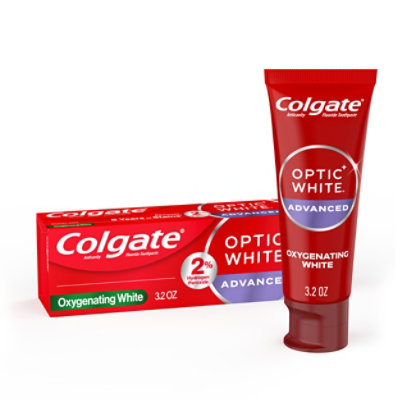 Colgate Optic White Advanced Teeth Whitening Toothpaste Vibrant Clean - 3.2 Oz - Image 1