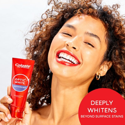 Colgate Optic White Advanced Teeth Whitening Toothpaste Vibrant Clean - 3.2 Oz - Image 5