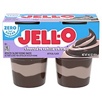 Jell-O Chocolate Vanilla Swirls Sugar Free Ready to Eat Pudding Cups Snack Cups - 4 Count - Image 5