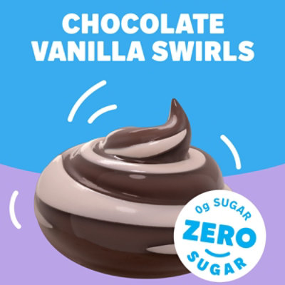Jell-O Chocolate Vanilla Swirls Artificially Flavored Zero Sugar Ready-to-Eat Pudding Snack - 4 Count - Image 3