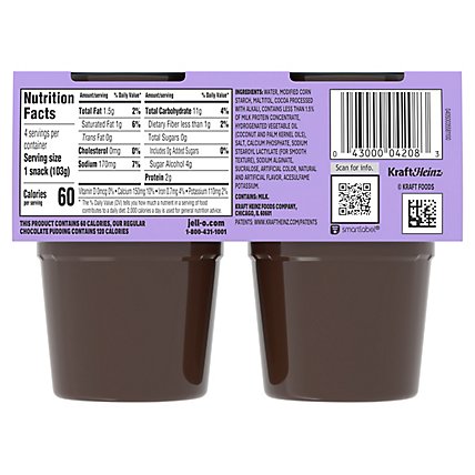 JELL-O Pudding Snacks Sugar Free Chocolate - 14.5 Oz - Image 6