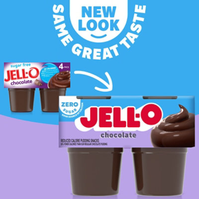 Jell-O Chocolate Zero Sugar Ready-to-Eat Pudding Snack - 4 Count - Image 5