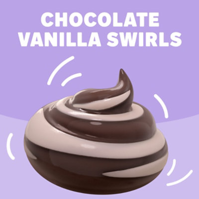 Jell-O Original Chocolate Vanilla Swirls Artificially Flavored Ready-to-Eat Pudding Snack - 4 Count - Image 3