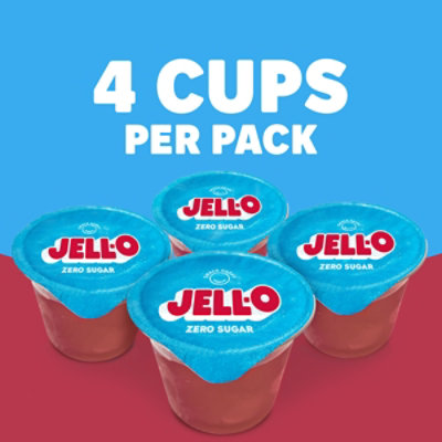 Jell-O Cherry Artificially Flavored Zero Sugar Ready-to-Eat Gelatin Snack - 4 Count - Image 6